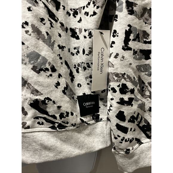 Calvin Klein Performance Women's Gray Cowl Neck LS Camo Sweatshirt Size M NWT - Picture 2 of 9